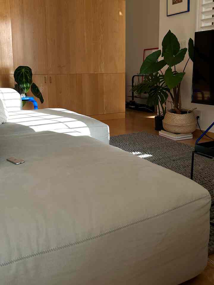 A close look at Mags soft couch from Hay 🛋️
#livingroom #couch #smallapartment 