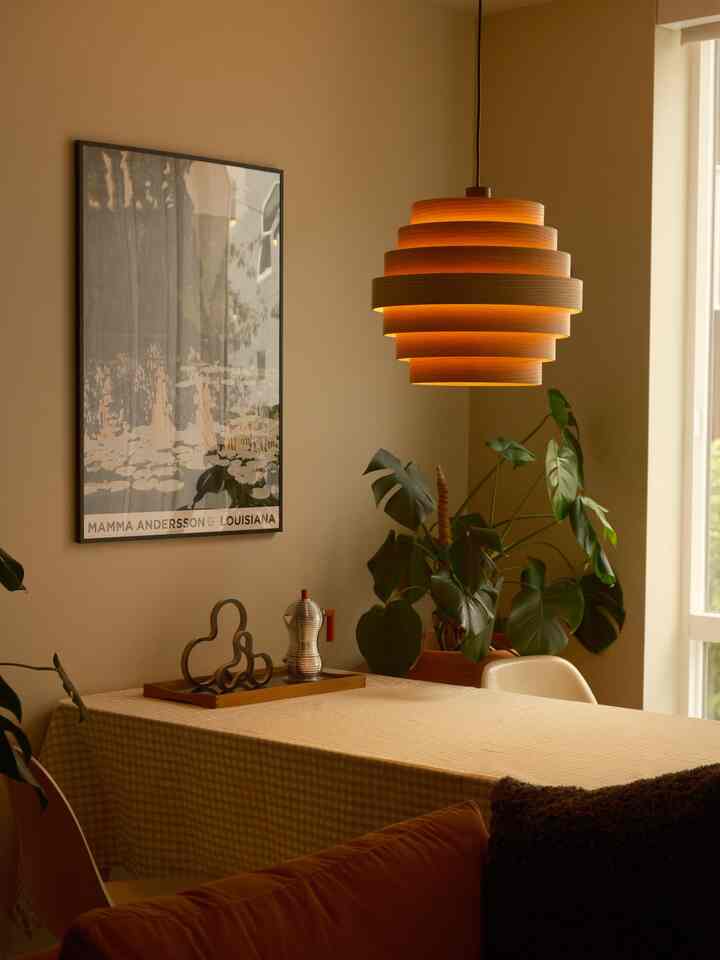 IKEAで買った新しいペンダントライト、すごく気に入ってる！お手頃価格で雰囲気を変えられるのが最高！

#productreview #falldecor #pendantlamp