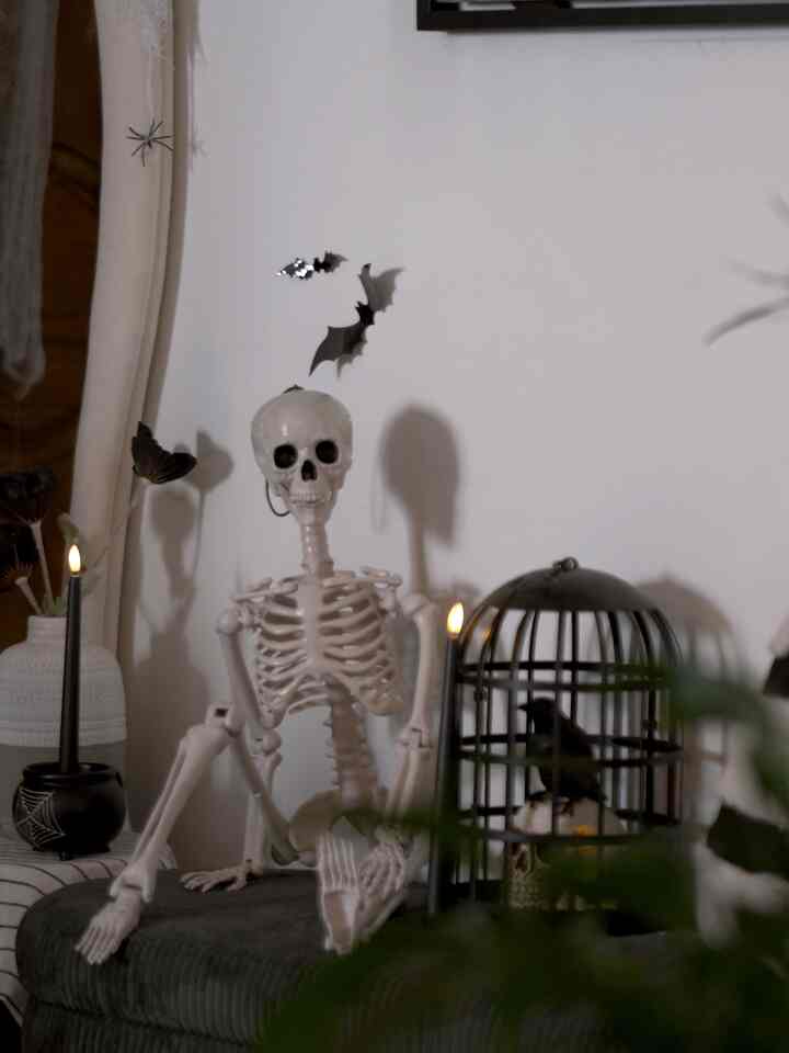 Bats on the wall and around the mirror — monochrome Halloween done right. 🦇🖤
#halloweendecor #halloweenvibes #spookyseason #fallfun #homefortheholidays