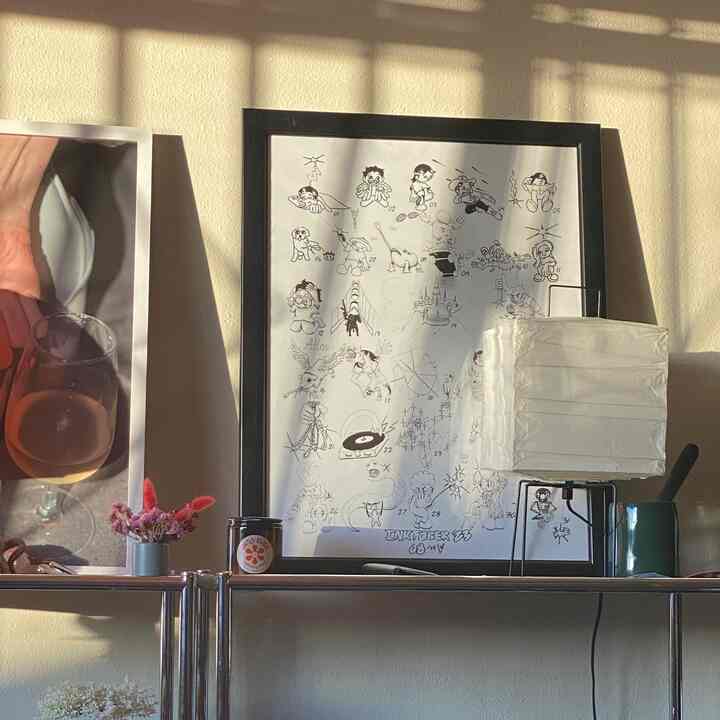 Sunset looks so good #akarilamps #droolart #usmhaller #usmhallerdupe #sunset #cozyhome #mcm #cozyroom 