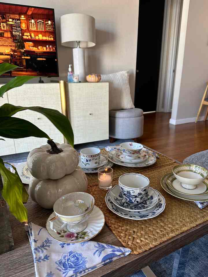 Welcome to my tea party ☕️ collecting and thrifting for vintage teacups is one of my favorite hobbies #teacup #teatime 