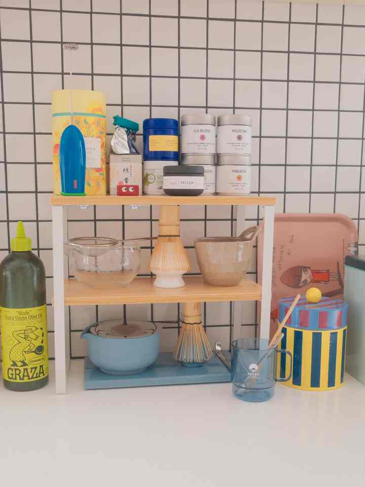 My matcha station is finallu organized :) #homedecor #matchaset 