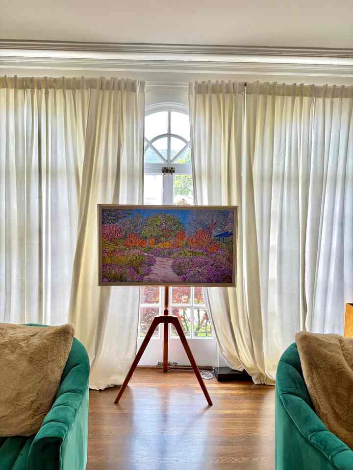 Is this a TV or is it framed art? #frametv #samsungframe #livingroom