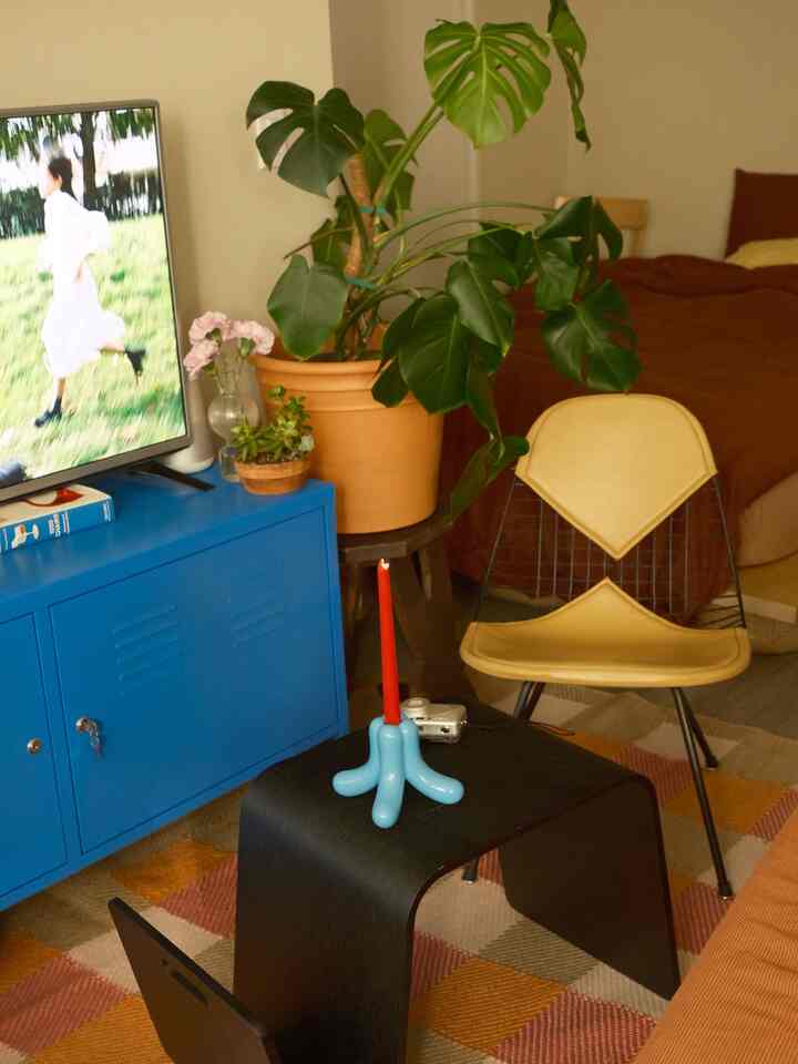 blue & brown combo 🩵🤎

#colorinterior #livingroom #studioapartment