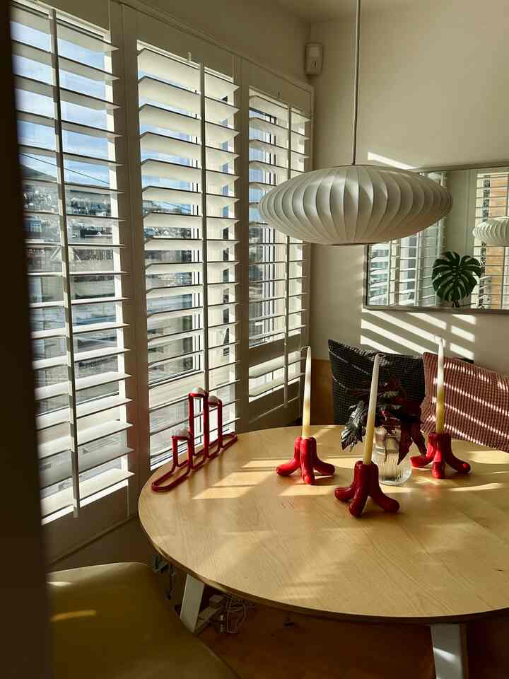 Start gathering all red items together ❤️♥️🎈
#redcolors #diningtable #candleholder 