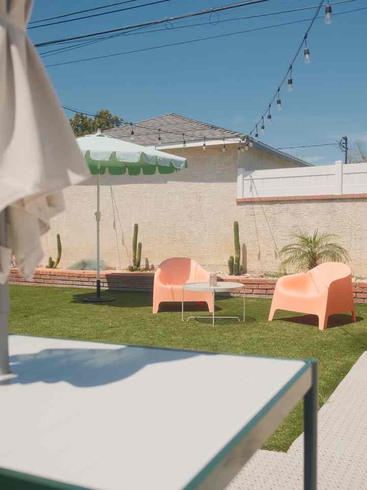 Bringing Palm Springs to my backyard #yarddecor